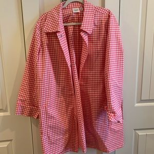 Pink gingham spring trench jacket- Rafaella